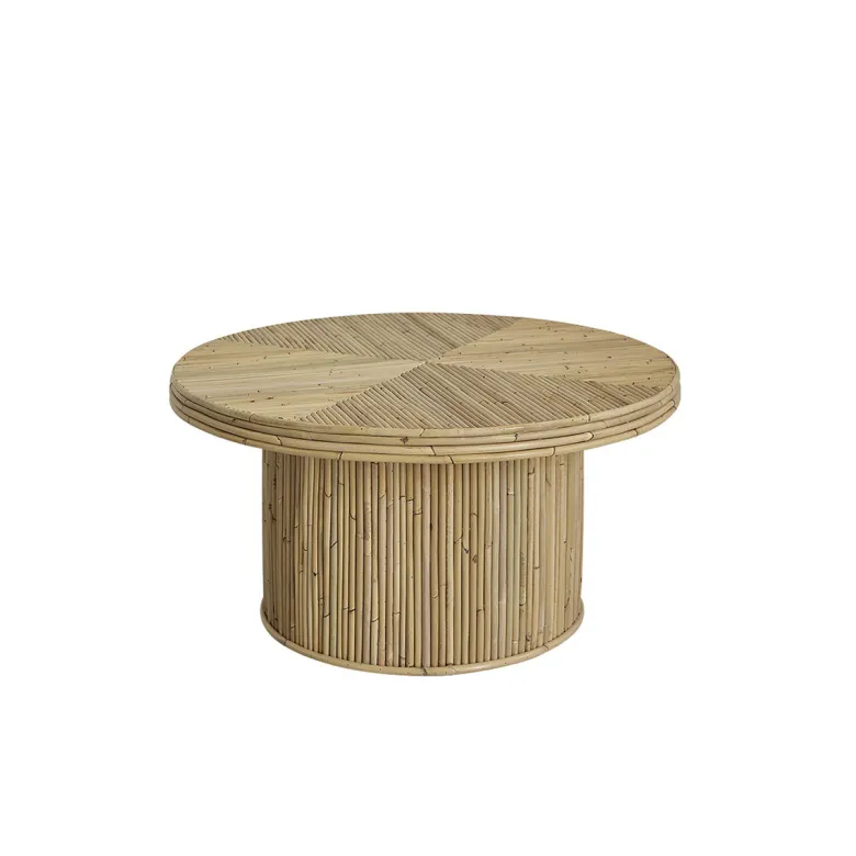 Table basse ronde en rotin