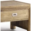 Table basse 1 tiroir bronze bois marron