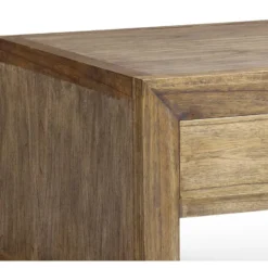 Table basse 1 tiroir bronze bois marron