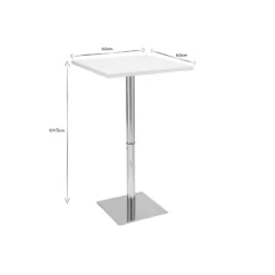 Table de bar carrée blanche l60 cm jack