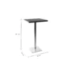 Table de bar carrée noire l60 cm jory
