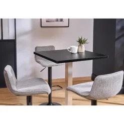 Table de bar carrée noire l60 cm jory