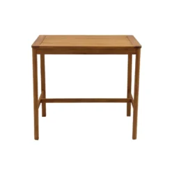 Table de bar de jardin rectangulaire en bois massif l120 cm akis