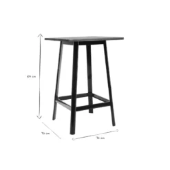 Table de bar noire l70 cm jones