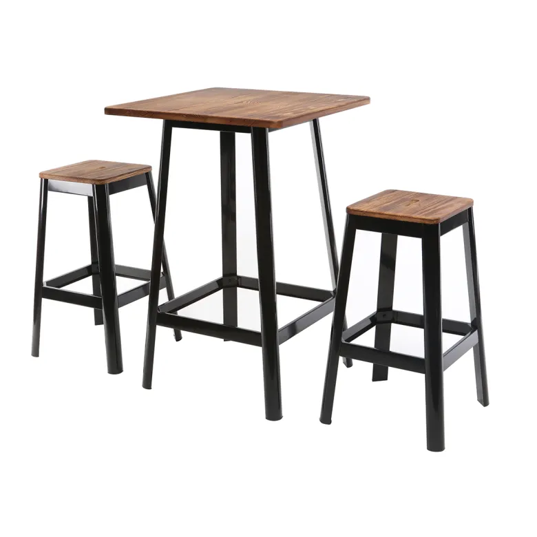 Table de bar noire l70 cm jones