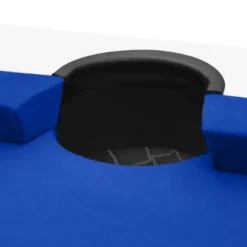 Table de billard convertible blanche tapis bleu - eddie