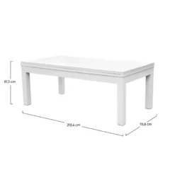 Table de billard convertible blanche tapis vert - eddie