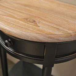 Table de chevet en bois d'acajou bastide