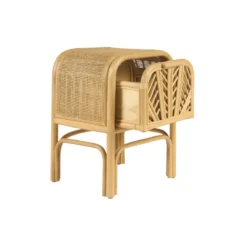 Table de chevet en rotin galon