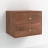 Table de chevet suspendue en bois de manguier - oréa