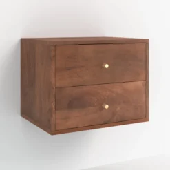 Table de chevet suspendue en bois de manguier - oréa