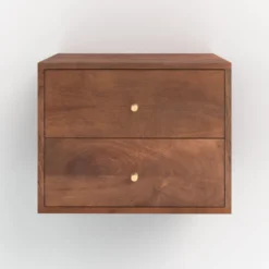 Table de chevet suspendue en bois de manguier - oréa