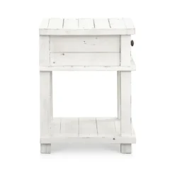 Table de chevet 1 tiroir bois blanc -