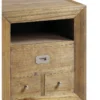 Table de chevet 3 tiroirs bronze bois