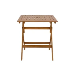 Table de jardin carrée pliante en bois massif l70 cm fuego