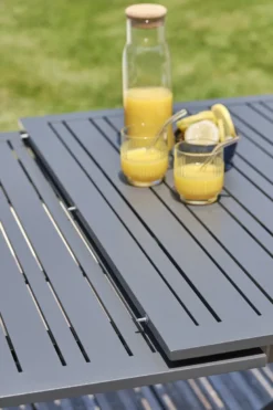 Table de jardin en aluminium - gris anthracite