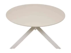 Table de jardin ronde alu&nbsp;verre oryon 6 places argile - hespéride