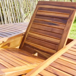 Table de jardin ronde/ovale teck huilé 6