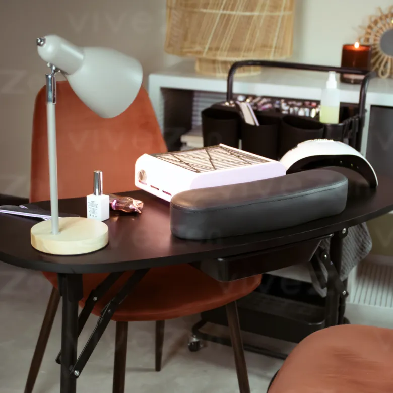 Table de manucure pliante avec tiroir