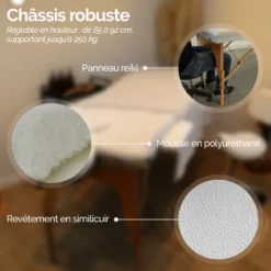 Table de massage épaisse - 3 zones