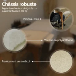 Table de massage - 3 zones