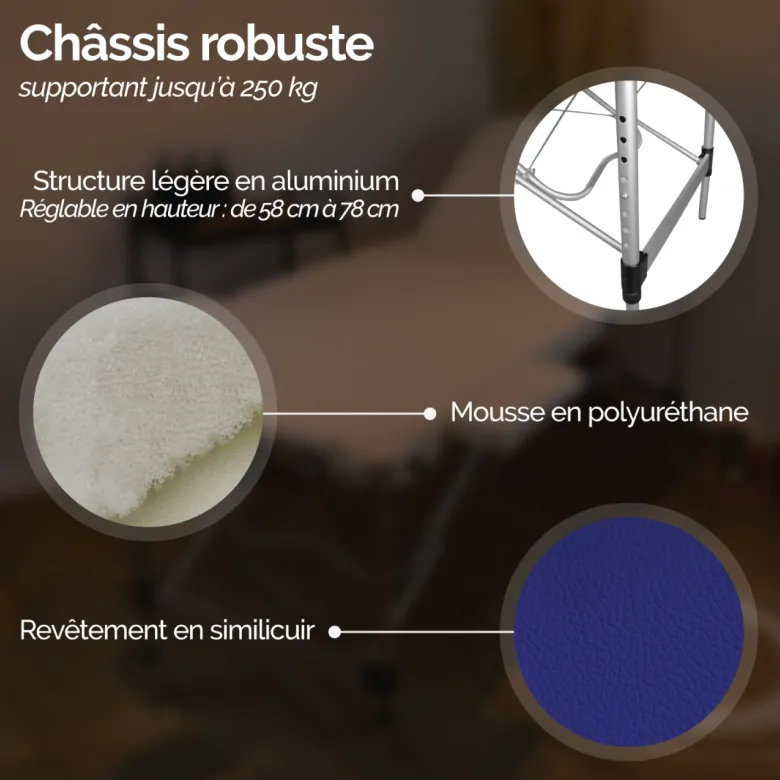 Table de massage - 3 zones