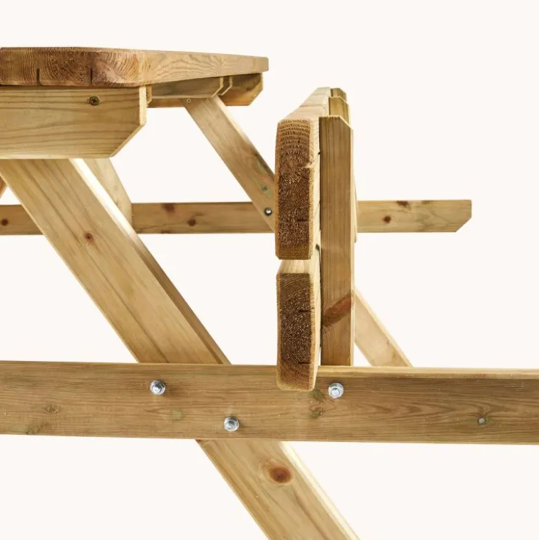Table de pique-nique en bois romane