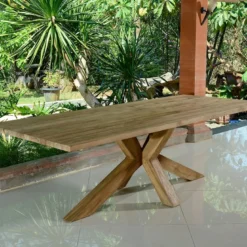 Table en teck recyclé 240 cm, conceptual