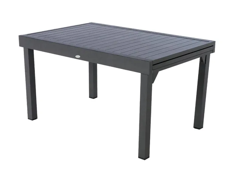 Table extensible rectangulaire alu piazza 6 10 places graphite - hespéride