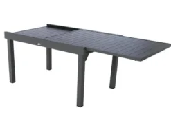 Table extensible rectangulaire alu piazza 6 10 places graphite - hespéride