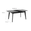 Table extensible rectangulaire blanc et bois l140-180 cm meena