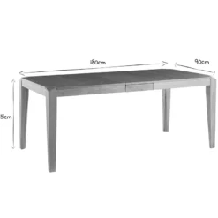Table extensible rectangulaire en bois clair l150-180 cm bolly