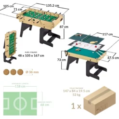 Table jeux pliable 4 en 1
