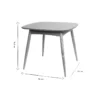 Table à manger carrée frêne naturel l90 cm baltik