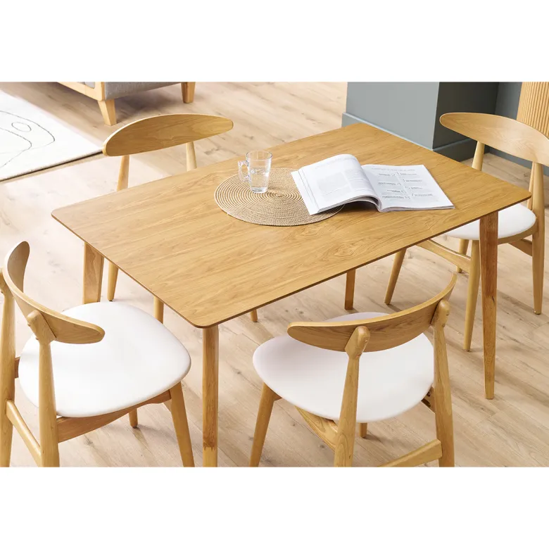 Table à manger finition frêne l120 cm elion