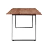 Table à manger rectangulaire en bois massif et métal noir l175 cm kora