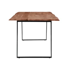Table à manger rectangulaire en bois massif et métal noir l175 cm kora