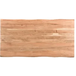 Table à manger rectangulaire en bois massif et métal noir l175 cm kora