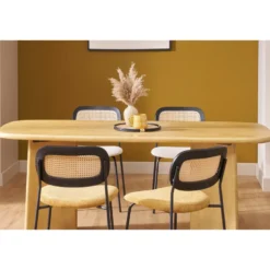 Table à manger rectangulaire en bois manguier massif l180 cm sota