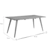 Table à manger rectangulaire en bois massif l175 cm savana