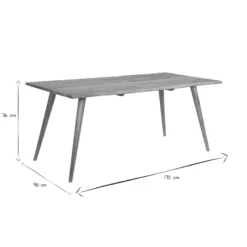 Table à manger rectangulaire en bois massif l175 cm savana
