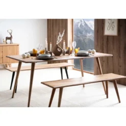 Table à manger rectangulaire en bois massif l175 cm savana