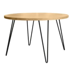 Table à manger ronde en bois manguier massif d116 cm vibes