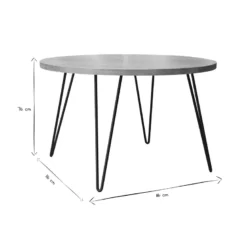 Table à manger ronde en bois manguier massif d116 cm vibes
