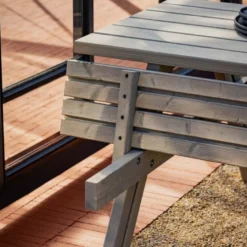 Table pique-nique bois pliante – gris