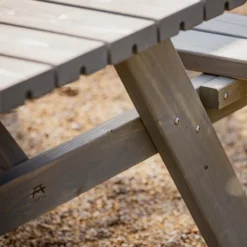Table pique-nique bois pliante – gris