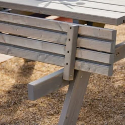 Table pique-nique bois pliante – gris