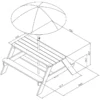 Table pique-nique nick avec parasol ver