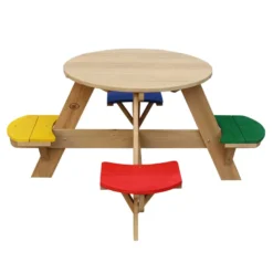 Table pique-nique round en bois ufo arc