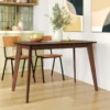 Table rectangulaire 4 personnes en bois foncé 120 cm - oman